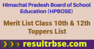 HPBOSE Merit List  Class 10th & 12th