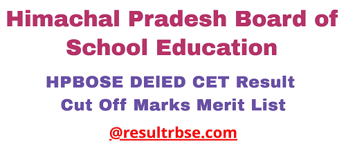 HPBOSE DElEd CET Result 2022