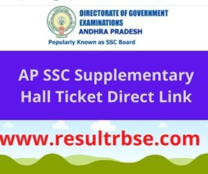 AP SSC Supplementary Hall Ticket