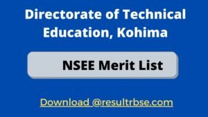 NSEE Merit List