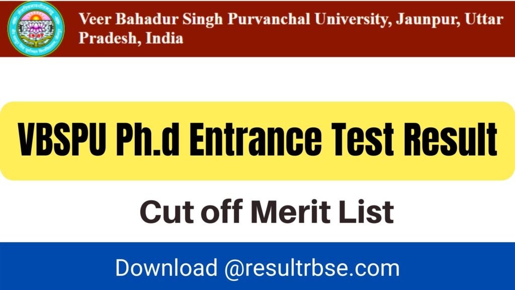 VBSPU Ph.d Entrance Test Result