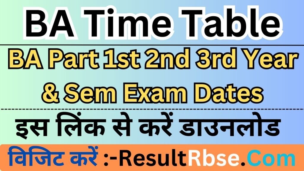 BA Time Table