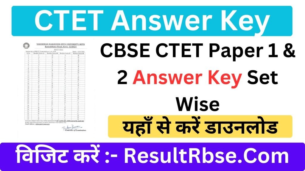 CTET Answer Key 