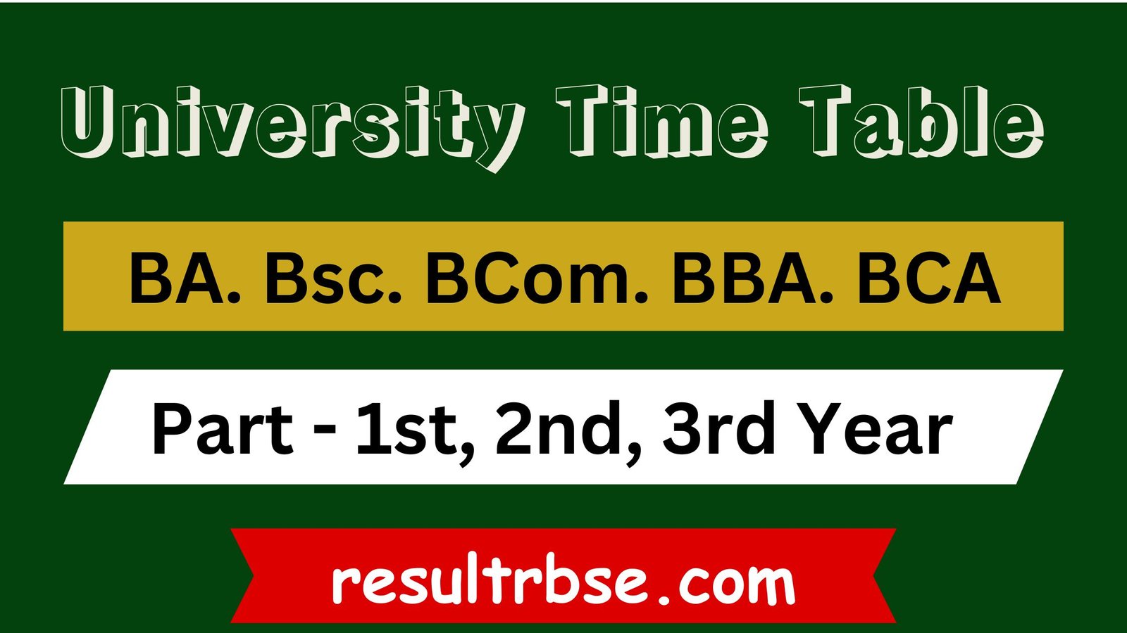 BA. Bsc. Bcom Time Table